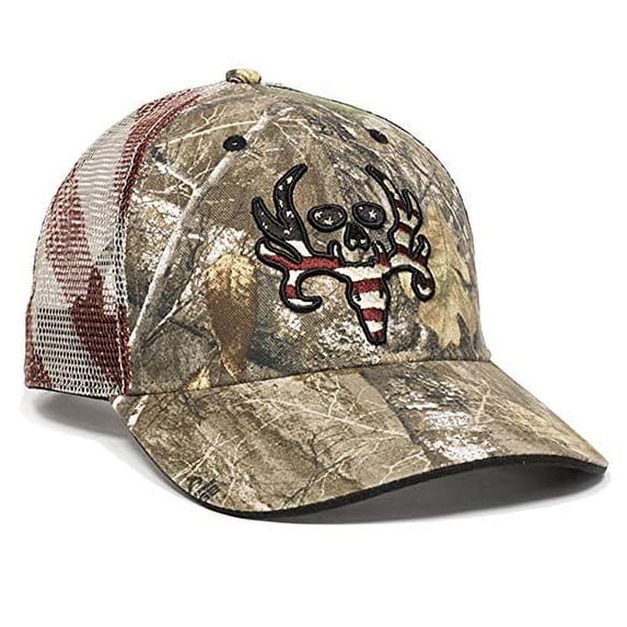 Realtree Bone Collector Americana Mesh Trucker Adjustable Snapback Hat