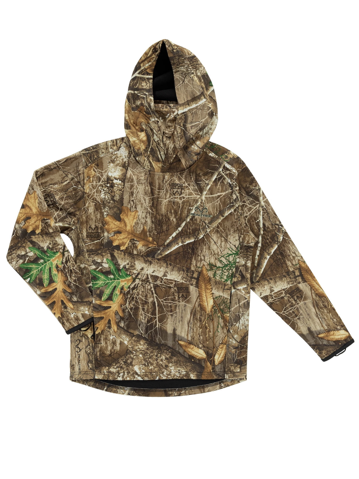 Realtree Boy's Tech Fleece Hoodie with Built-in Neck Gaiter - Walmart.com