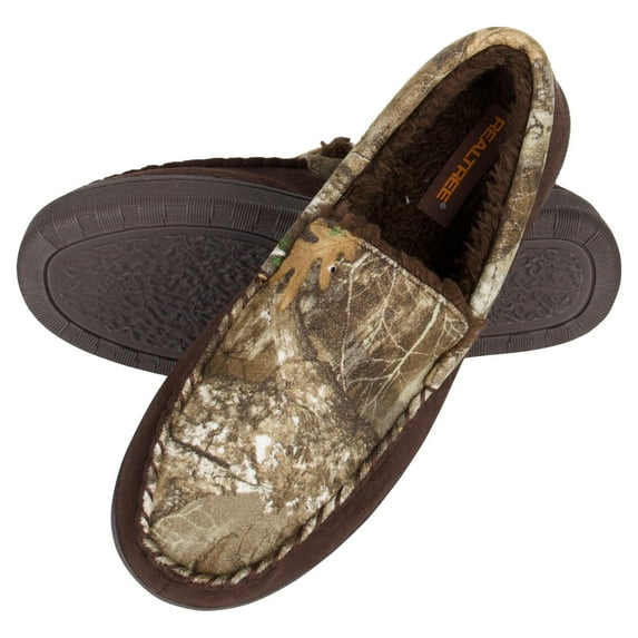 Realtree Boys Camo Slipper House Shoe with Memory Foam Indoor/Outdoor Sole