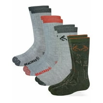 Realtree Boys Socks, 4 Pair Merino Wool Camo Multi Kids Youth Boot Socks (Little Boys & Big Boys)
