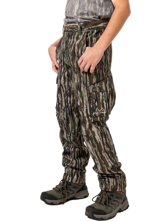 Boys Camo Hunting Pants Cargo, Multicolor, Size XL