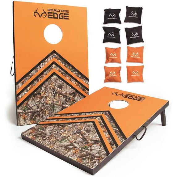 Realtree Camo Cornhole Game Set 2 Boards, 8 Bean Bags, 2.5 FT