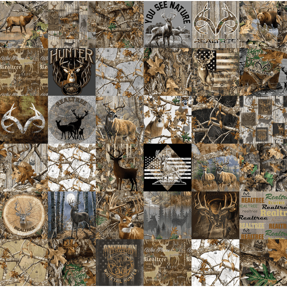 Realtree Camo Cotton Fabric by the Yard – Officially Licensed Realtree Hunting Quilting Fabric, 100% Cotton for Sewing & Crafts by Sykel