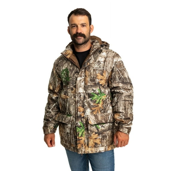 Realtree Men’s Camo Waterproof Hunting Parka - Insulated Cold Weather Jacket with Scent Control Technology