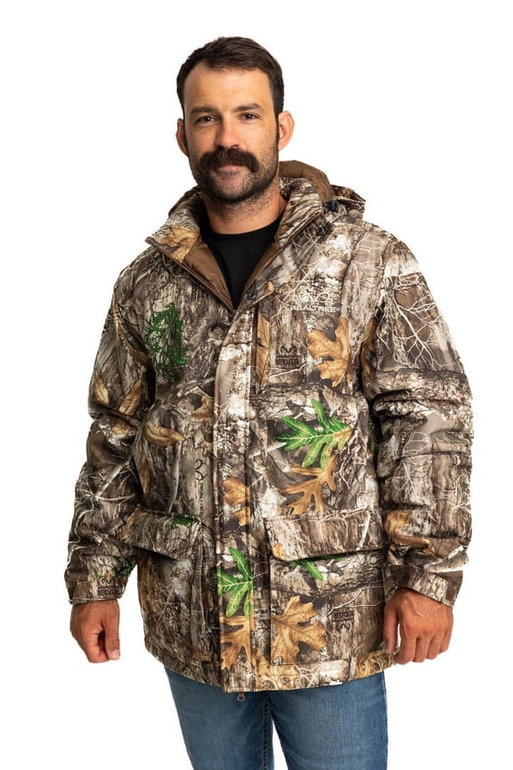 Men’s Camo Waterproof Hunting Parka - Insulated Cold Weather Jacket with Scent Control Technology