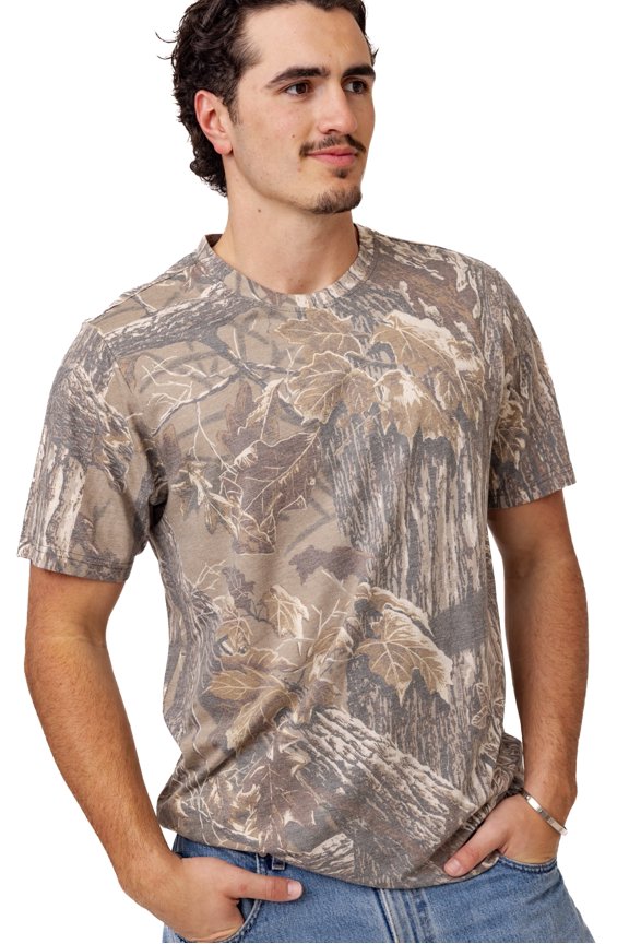 Camo Tri-Blend Short Sleeve Shirt – Lightweight & Soft, Outdoor & Hunting Apparel | S-5XL