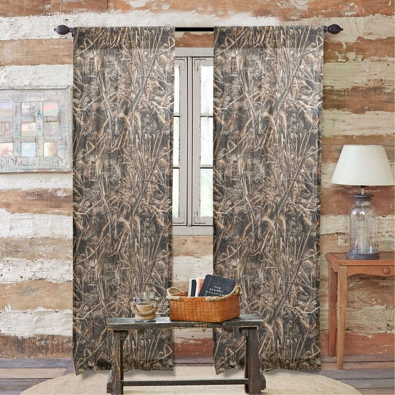 Realtree Max-5 Camouflage Window Rod Pocket Curtains, 42\" x 87\" Inch, 2 Panels of Camo Drapes, Forest Camo and Rustic Theme, Perfect for Bedroom, Farmhouse, and Living Room