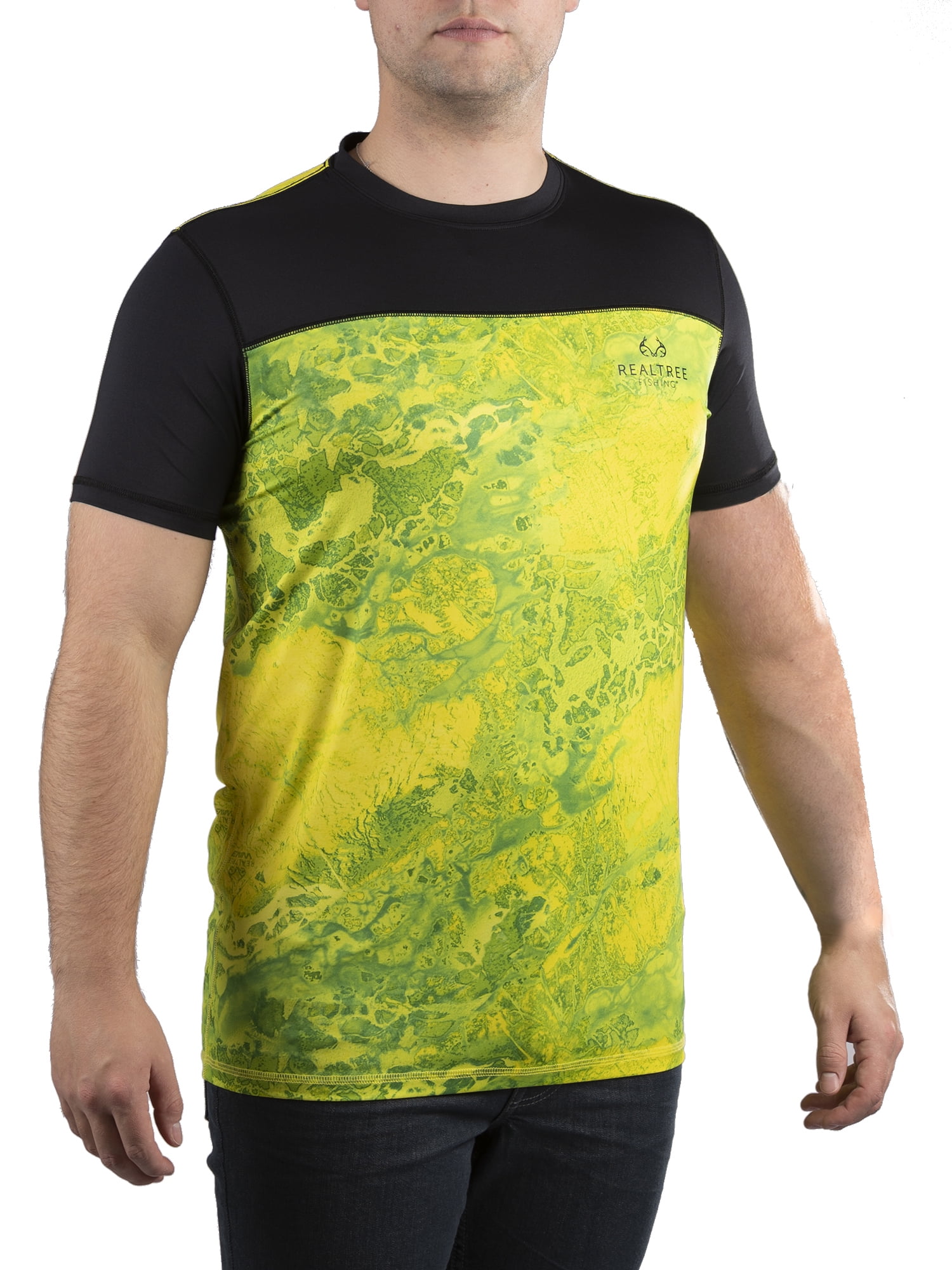 T-shirt Manches Longues Realtree Fishing – UPF 30+, Bleu, 2XL – Protection Solaire