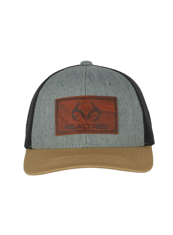 Realtree Debossed Leather Patch Hat