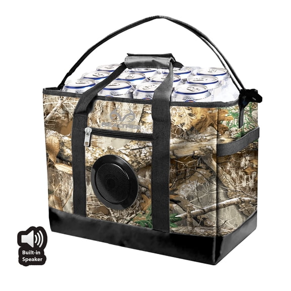 Realtree EDGE Camo 36 Can Soft Cooler with Bluetooth Speaker