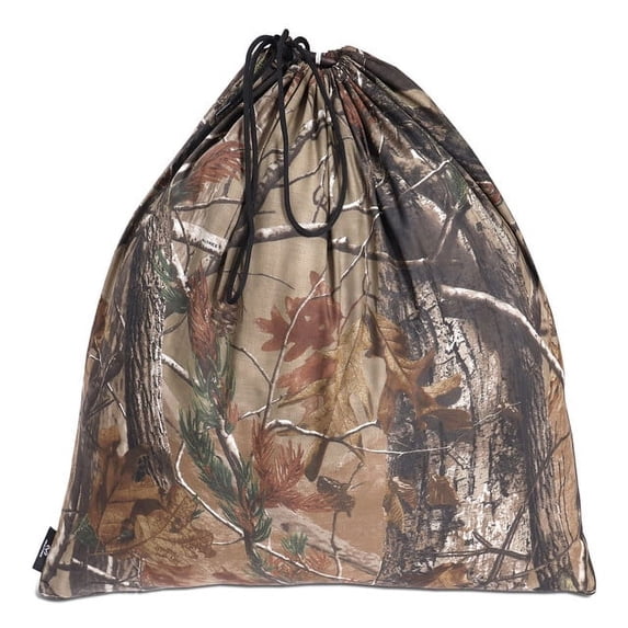 Realtree Camo Heavy Duty Large Laundry Bag Fabric Drawstring Travel Organizer Bag Fit Hamper Basket Camp Home Dorm Tear Resistant Dirty Cloth Storage Machine Washable (28"x39.5")