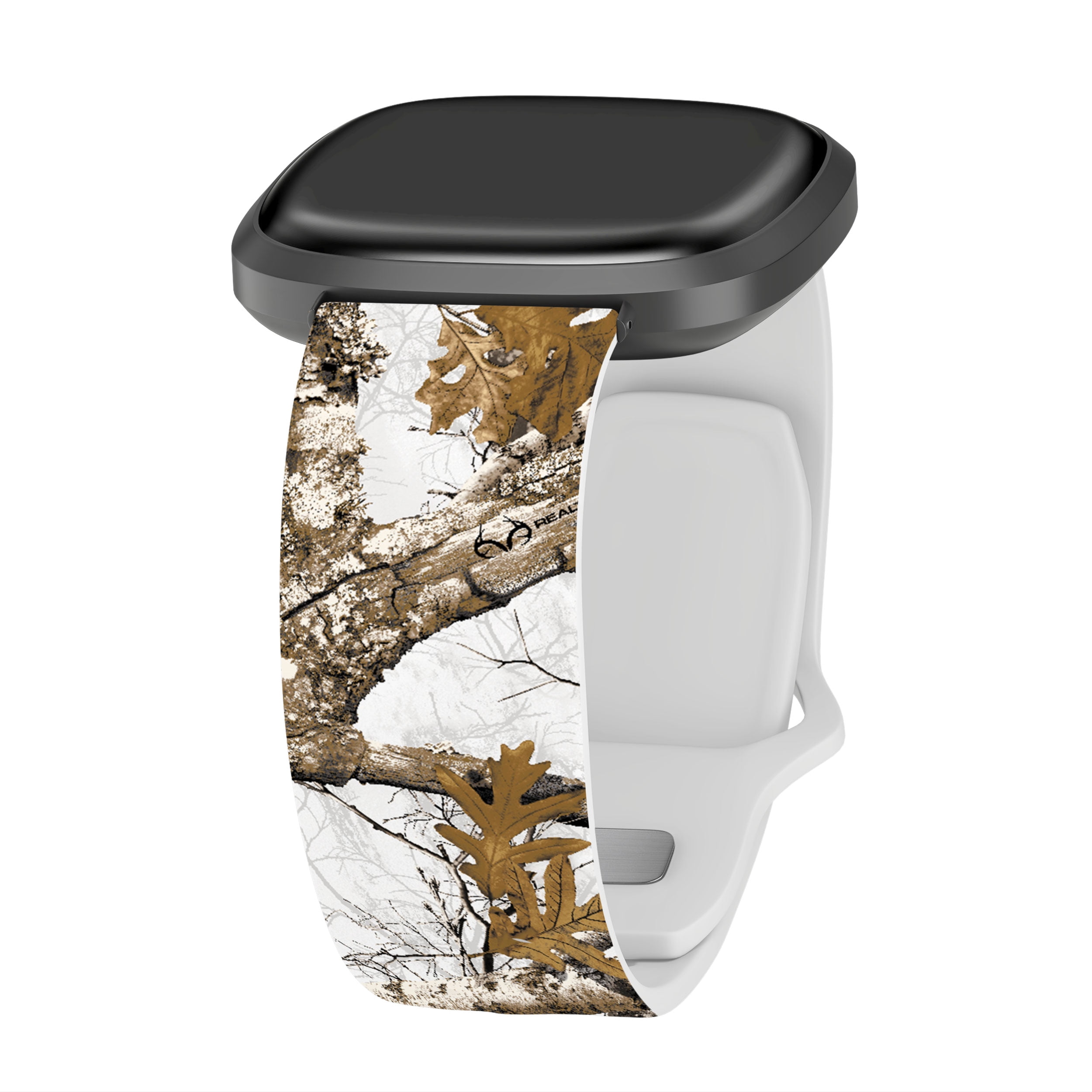 Realtree Edge HD Unisex Watch Band for FitBit Versa 3 & Sense - 20mm Short Snow by Affinity Bands