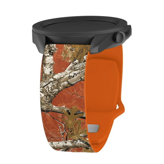 Realtree Edge HD Unisex Watch Band for Samsung Galaxy Watch - 20mm Short Burnt Orange by Affinity Bands