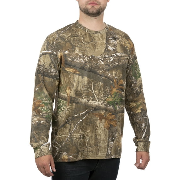 Realtree Edge Men's Long Sleeve Scent Control Camouflage Tee Shirt