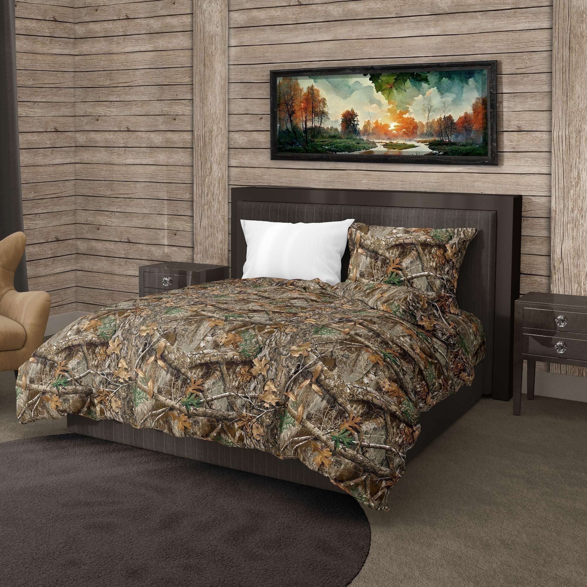 Reversible Twin Camouflage Bed in a Bag Set with Pillowcases