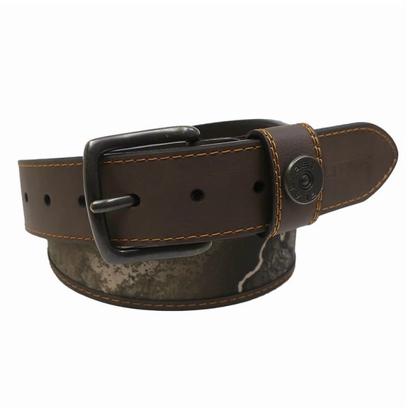 Realtree Excape Men's Stretch Shot Shell Belt Brown Size L/XL