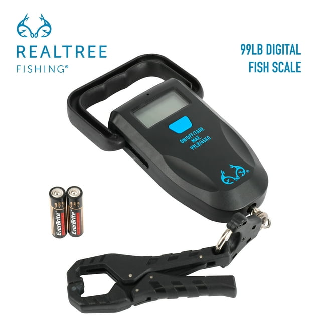 Realtree Fishing Digital Scale 99 lb. Capacity with Lip Gripper and LCD