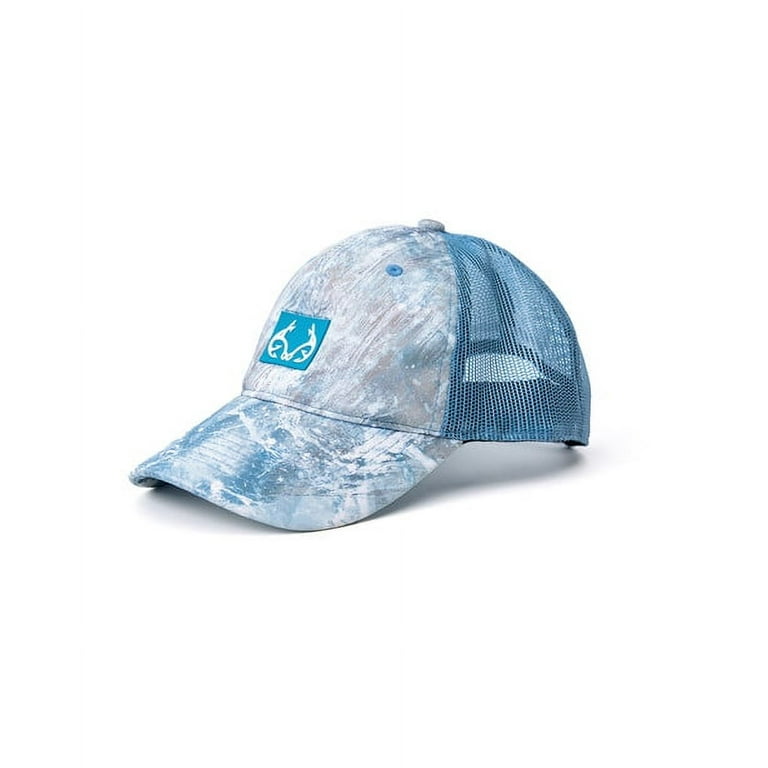 Realtree Fishing Camo COV3 Mesh Back Blue Hat | Unconstructed Cap for Men  and Women
