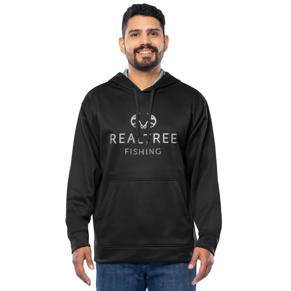 Realtree Fishing Men's Logo Performance Hoodie, Size S-4XL