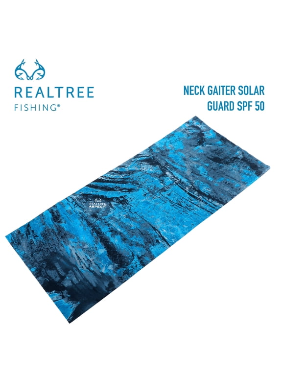 Neck Gaiter, Solar Guard Fabric, UV Protection, Moisture Wicking, Fishing Face Cover, One Size Fits Most