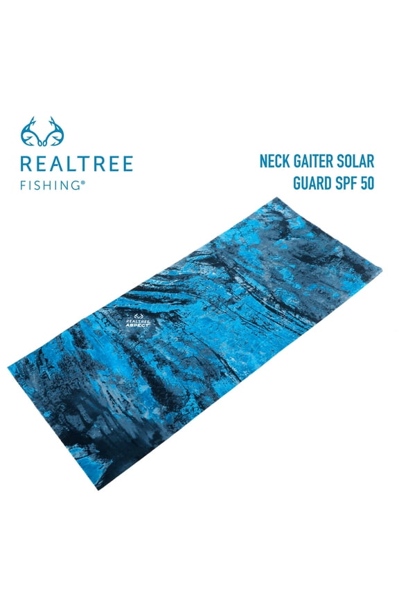Neck Gaiter, Solar Guard Fabric, UV Protection, Moisture Wicking, Fishing Face Cover, One Size Fits Most