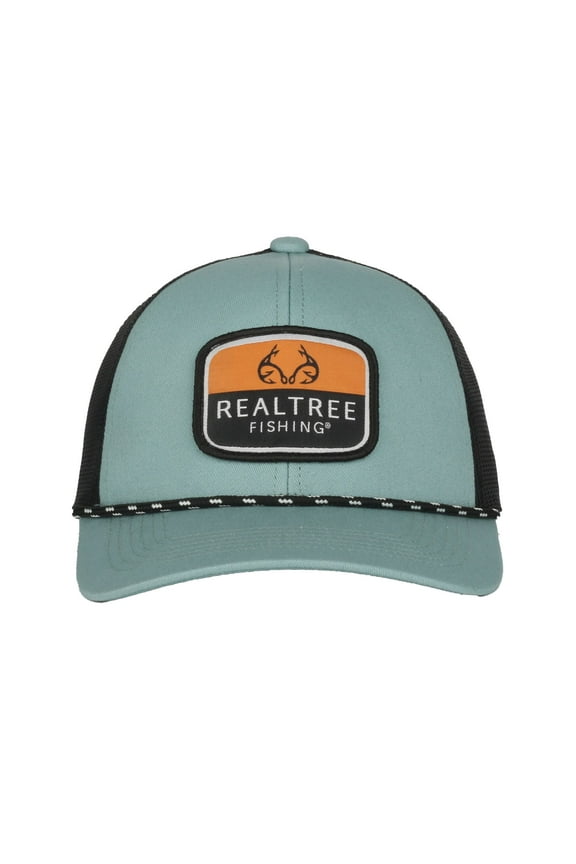 Fishing® Cap, Structured Trucker Hat for Men, Mesh Back, Rope Accent, One Size, Adult, Sage/Black