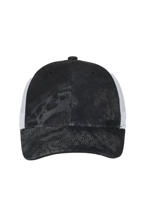 ® Fishing WAV3 Black Camo Trucker Hat – Mid Profile Mesh Back Snapback, One Size