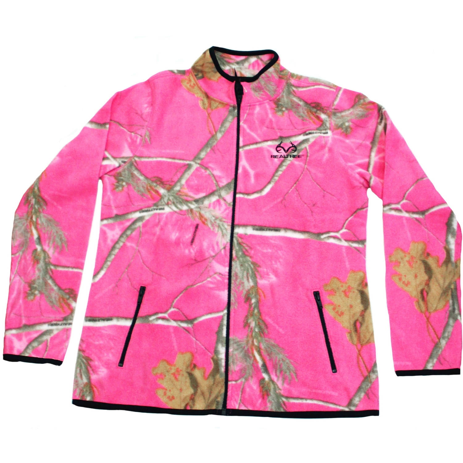 Realtree Fleece Camo Full Zip Jacket for Women Realtree AP Hot Pink