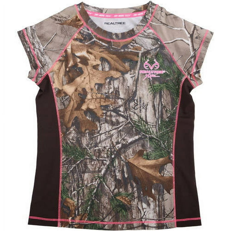 Realtree Girls Camo Short Sleeve Performance Tee Walmart
