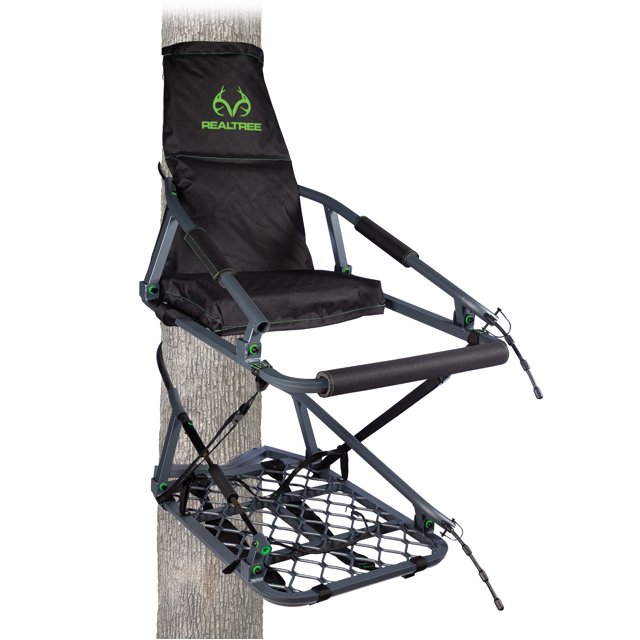 Realtree Invader Deluxe Aluminum Hunting Climbing Treestand