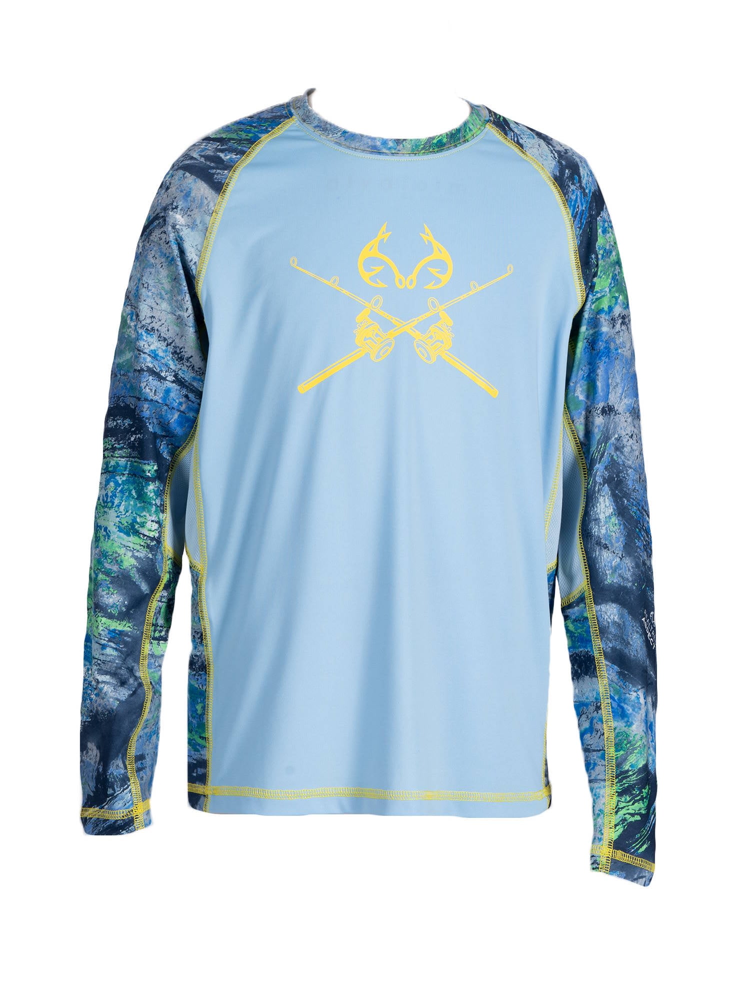 Realtree Kid's Long Sleeve Fishing Tee, Youth Performance Shirt in RT  Aspect Windsurf, Sizes XS-XL 