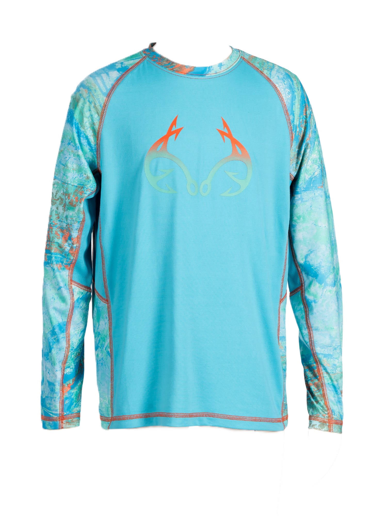 Realtree Kid's Long Sleeve Fishing Tee, Youth Swim Shirt in RT Aspect Baja  Blue, Sizes XS-XL
