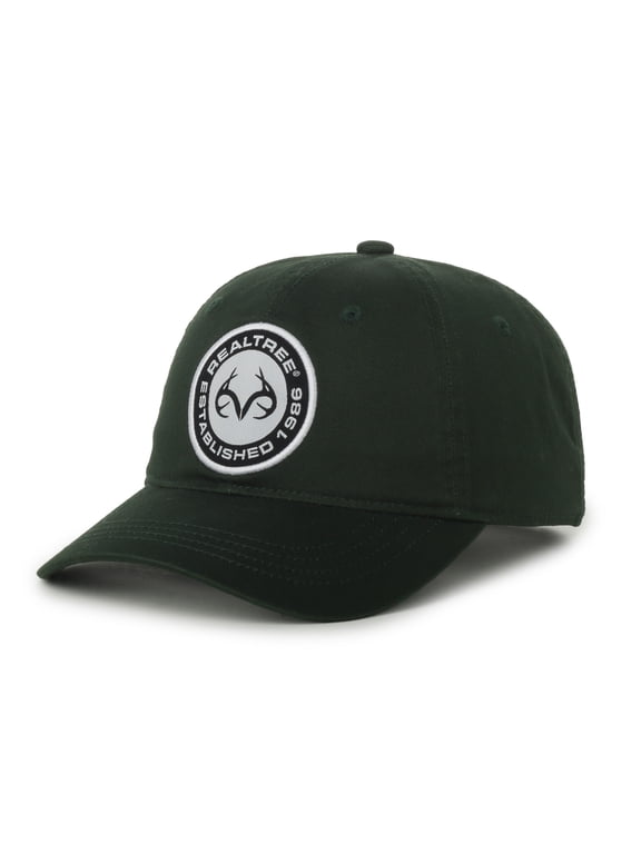 Antler Logo Unstructured Dad Hat, Dark Green, Low Profile Washed Cotton Cap