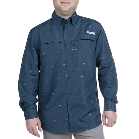 Realtree Long Sleeve Premier Fishing Guide Shirt, Geo Fish, Size Small