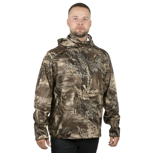 Realtree Max-1 XT Men Performance Pullover Hoodie with Neck Gaiter ...