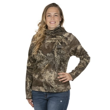 Realtree Max-1 XT Women Performance Pullover Hoodie with Neck Gaiter M