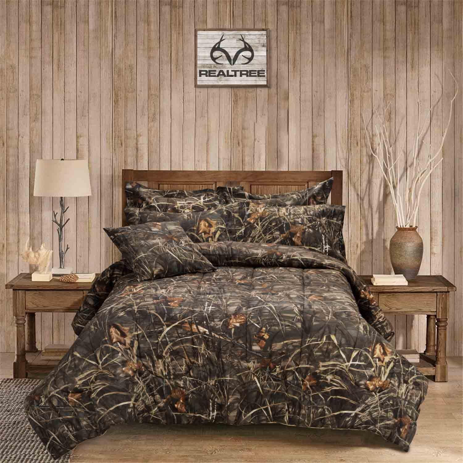 Realtree Max 4 Camo Bedding Queen Comforter Set Polycotton Fabric