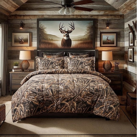 Realtree Max-5 Camo Comforter Set Full – 3-Piece Lightweight Microfiber Bedding