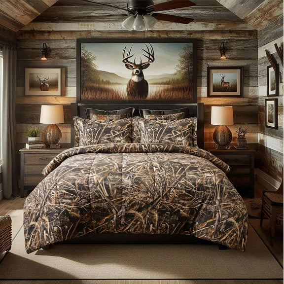 VISI-ONE Realtree Max-5 Camo King 3 Piece Comforter Set – All Season Lightweight Microfiber Bedding, Farmhouse Rustic Décor, Unisex Style for Mancave, Cabin, Lodge, Camping, Outdoor & Modern Spaces