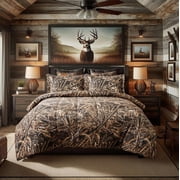 VISI-ONE Realtree Max-5 Camo Twin 2 Piece Comforter Set – All-Season Lightweight Microfiber Bedding, Farmhouse Décor, Rustic Unisex Style for Mancave, Cabin, Lodge, RV, Camping, and Outdoor Adventure