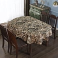 thumbnail image 1 of Realtree Max 5 Camo Table Cloth Oval - 60"x84" Polycotton Fabric - Elevate Your Kitchen or Farmhouse with Rustic Hunting Camouflage Dining Table Cover, 1 of 5