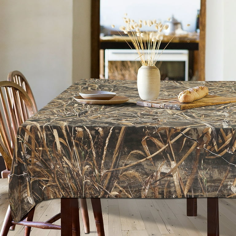 Realtree Max 5 Camo Table Cloth Rectangle 60 x84 Polycotton Fabric Elevate Your Kitchen or Farmhouse with Rustic Hunting Camouflage Dining Table