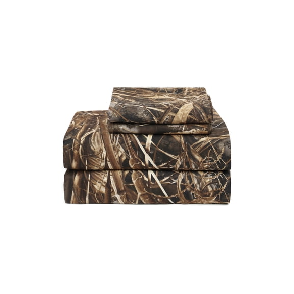 Realtree Max-7 Camo Sheet Set Queen – 4-Piece Microfiber Bedding