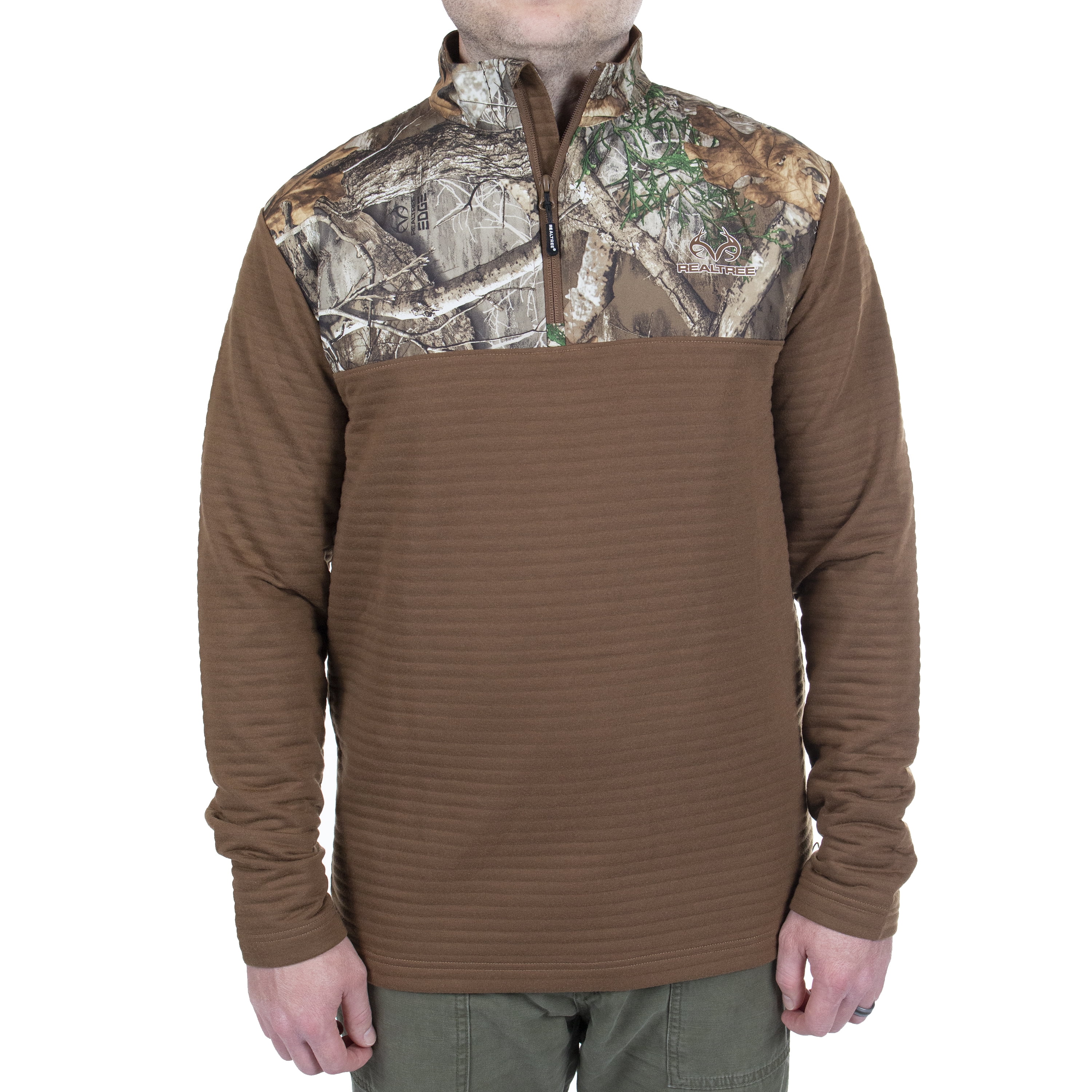 Realtree Edge Sweatshirt Mens Size 3XL Brown Camo Quarter Zip