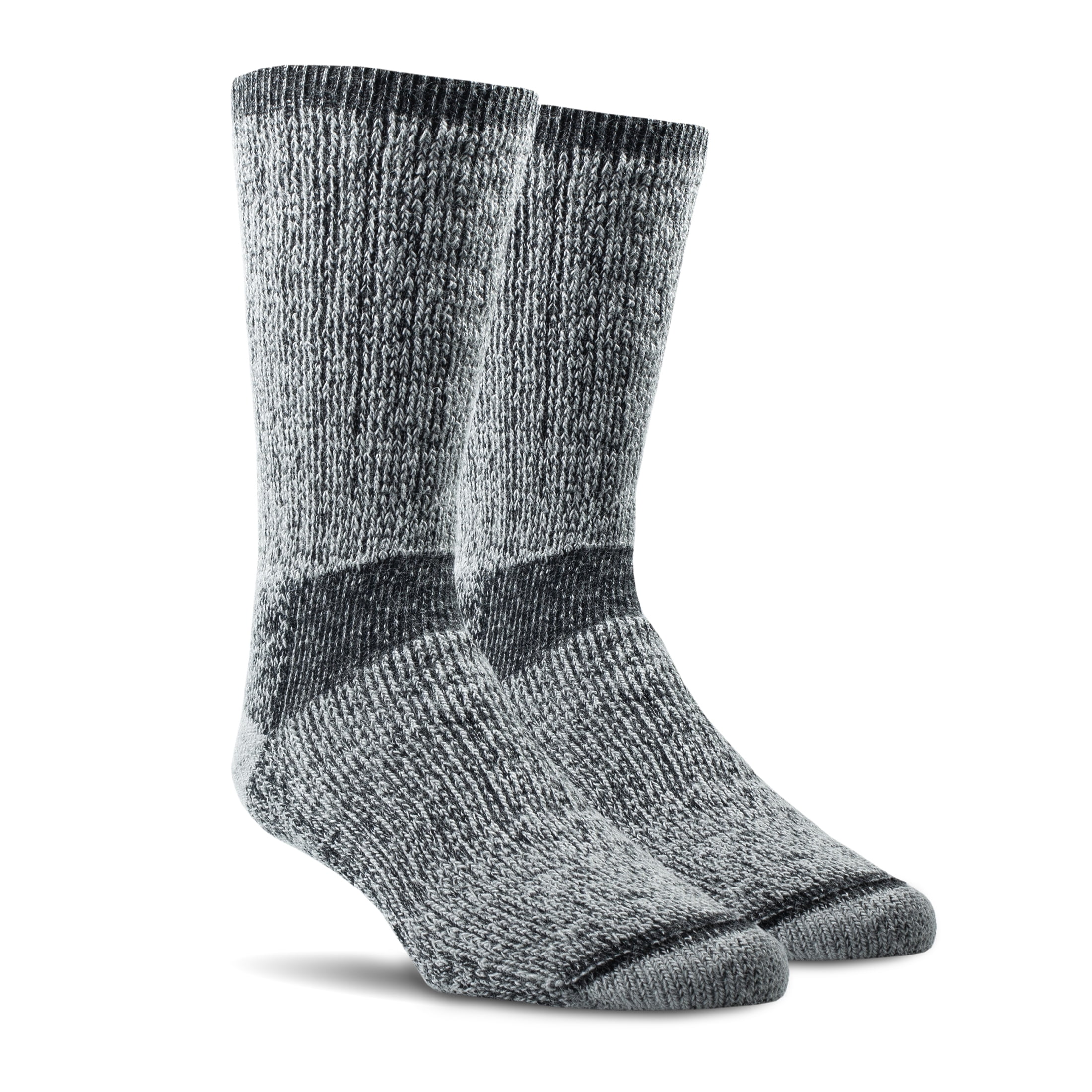 Realtree Men's 2-Pair Thermal Socks with Odor Protection (Gray, Size Large)