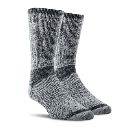 Realtree Men's 2-Pair Thermal Socks with Odor Protection (Gray, Size Large)