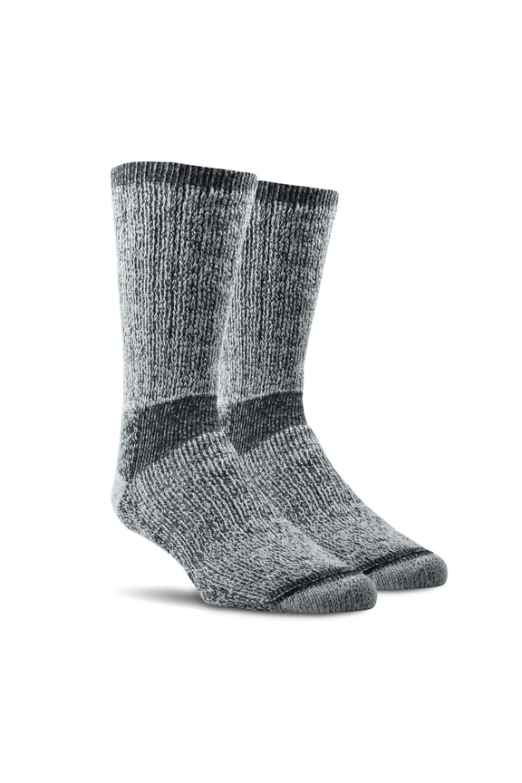 ® Men's 2-Pair Thermal Socks with Polygiene® for Odor Protection (Gray, Size X-Large)