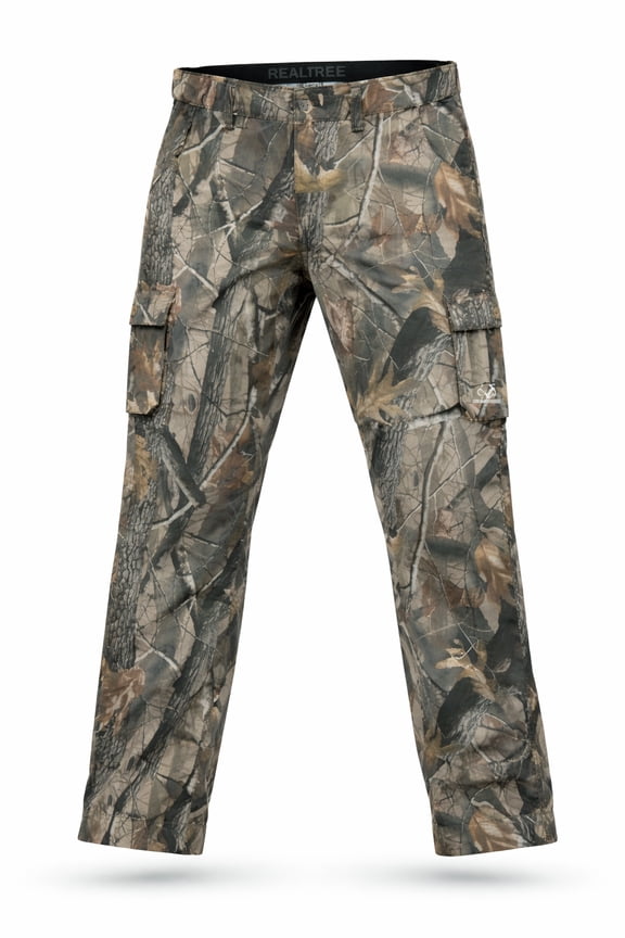 Men’s 6-Pocket Cargo Camo Hunting Pants , Regular Fit, Straight Leg, Camo Pants for Outdoor, Hiking Wear | S-4X