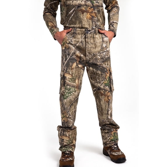 Realtree Men’s 6-Pocket Cargo Camo Hunting Pants , Regular Fit, Straight Leg, Camo Pants for Outdoor, Hiking Wear | S-4X