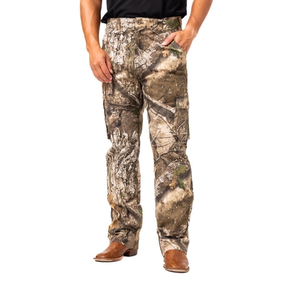 Realtree Men’s 6-Pocket Cargo Camo Hunting Pants , Regular Fit, Straight Leg, Camo Pants for Outdoor, Hiking Wear | S-4X